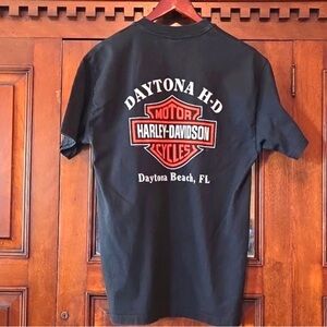 🔥 5/$25 Harley-Davidson Motorcycles H-D Black T-Shirt Daytona Beach FL Bike Week